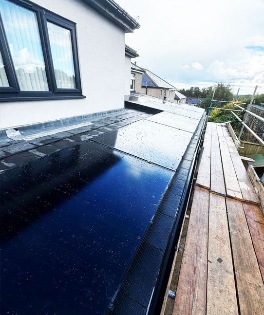 Solar Panel Installation with Scaffolding