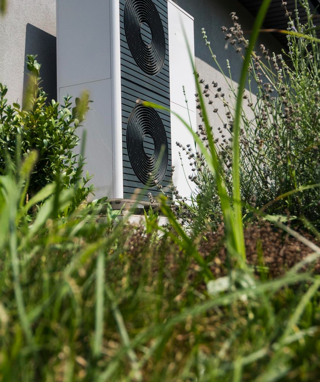 Air source heat
pump heating home