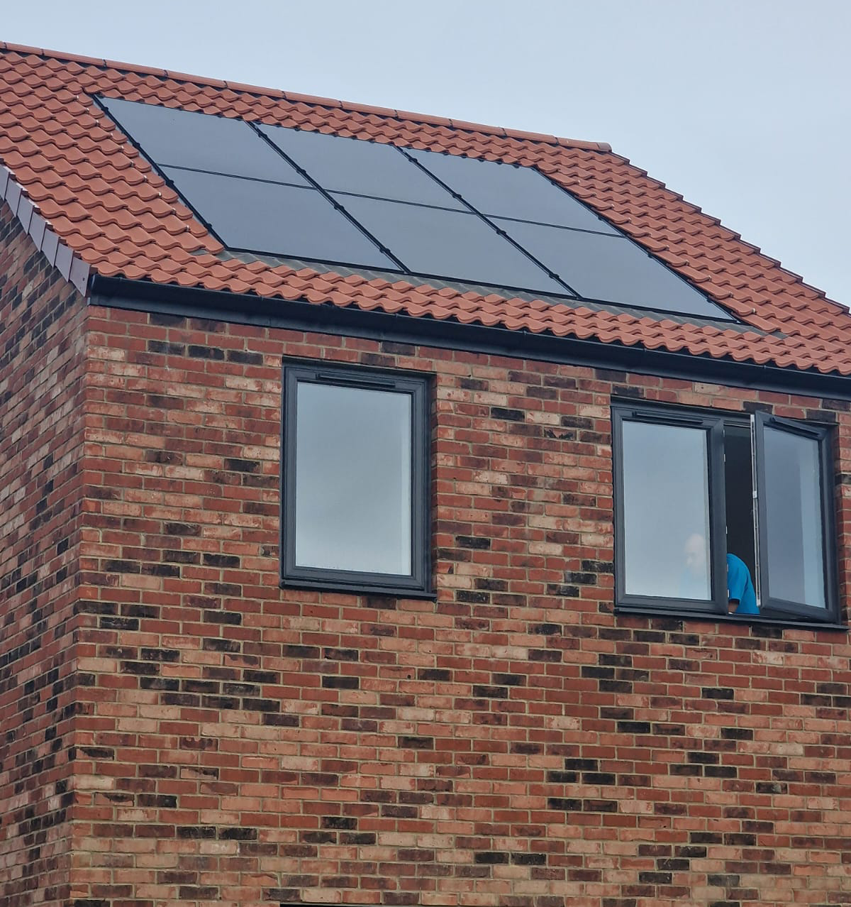 Home with solar panel installed
