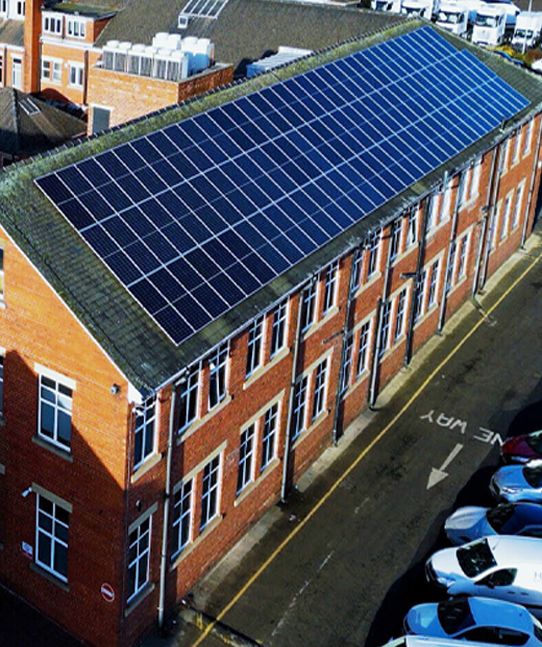 Solar Panel Installation on Large Building