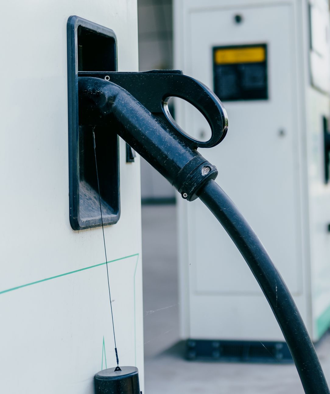 Close up of ev
charger