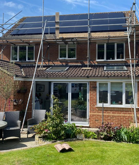 Solar Panel Installation with House Extension