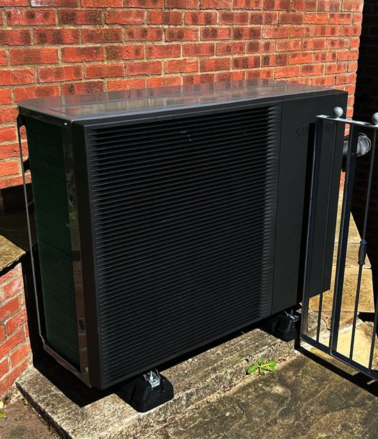 Black Air Soure Heat Pump Installation