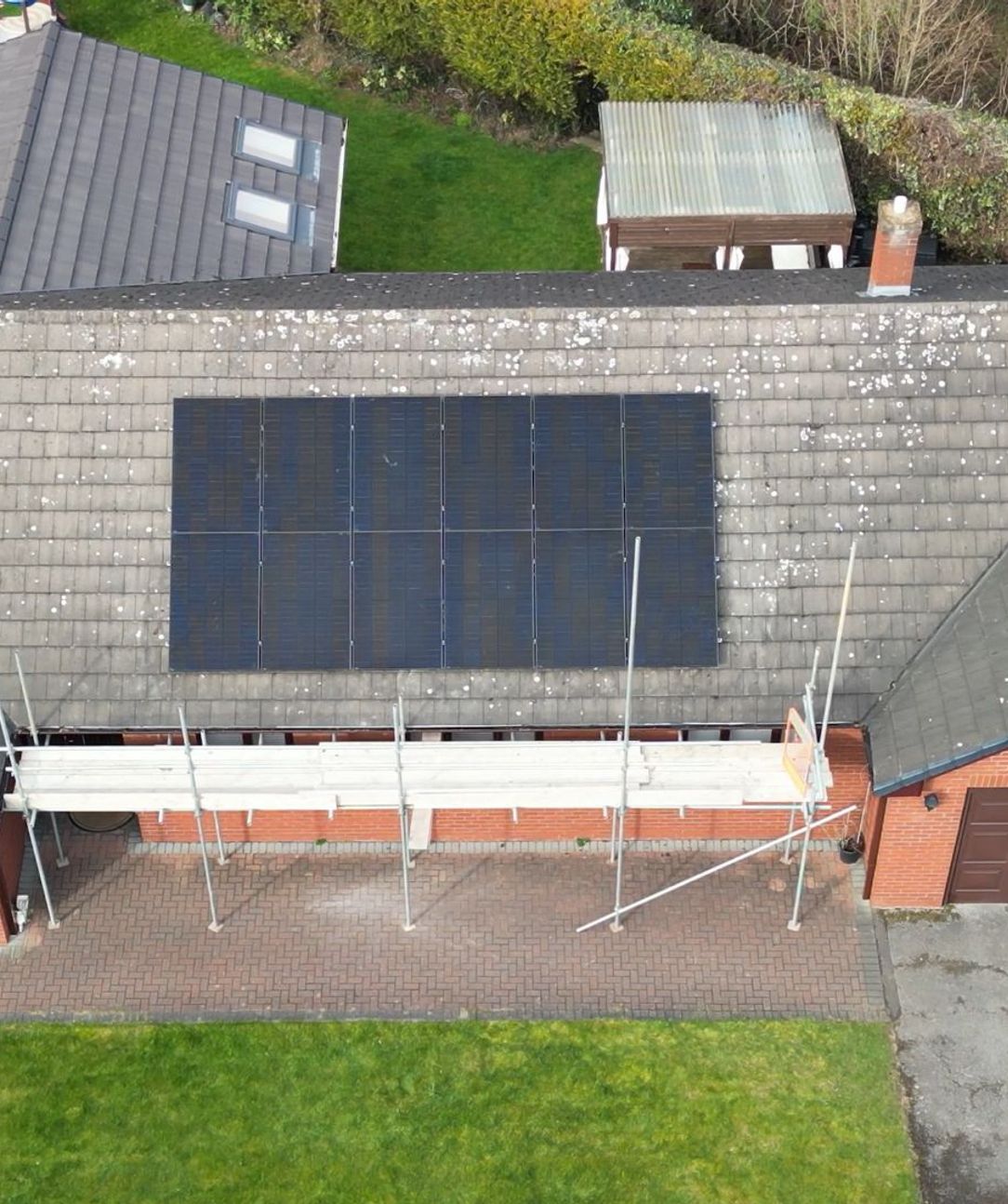 Solar panels installed at Mr Harrop's house