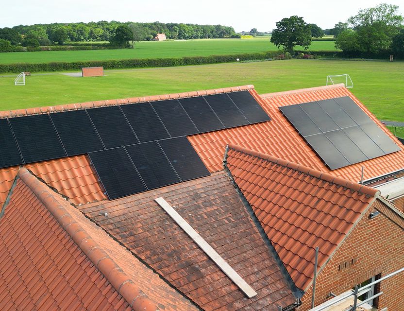 Kilham Hall Community Centre solar panel installation